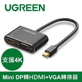 綠聯 Mini DP轉HDMI+VGA轉換器 主動式