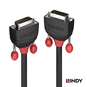 LINDY 林帝 BLACK LINE DVI-D雙鍊結 公 TO 公 傳輸線 2M(36252)